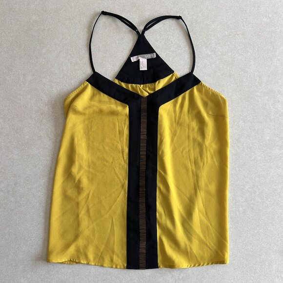 Forever 21 Beaded Contrast Trim Tank in Mustard/Black ASO Alex Russo - Picture 4 of 9